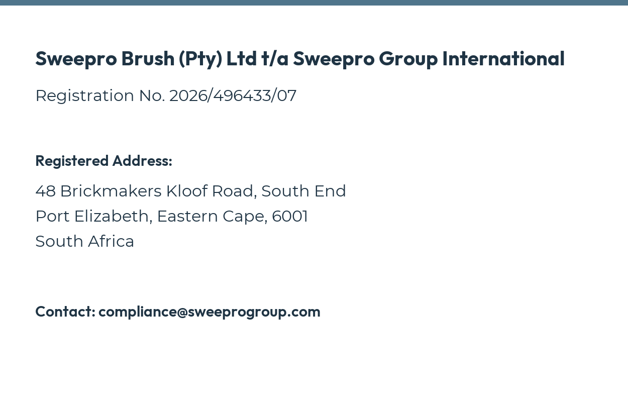Company details of Sweepro Group International